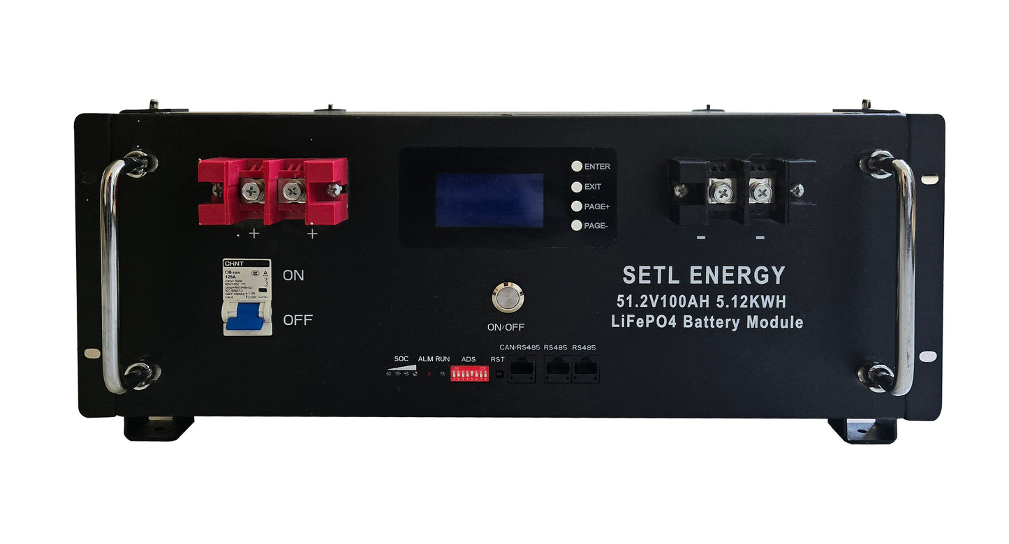 SETL ENERGY 48v 100Ah 51.2v 100Ah Lithium Battery Solar Storage (LifePO4) Powerwall