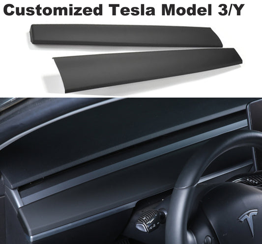 Tesla Model 3& Model Y Dash ABS Matte Carbon Fiber Cap Covers