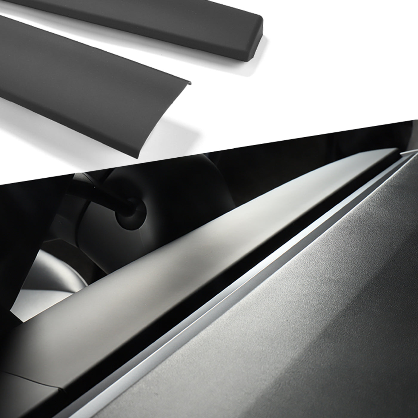 Tesla Model 3& Model Y Dash ABS Matte Carbon Fiber Cap Covers