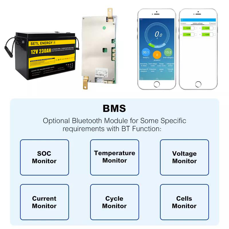 12v 230Ah Battery Lithium Phosphate Battery (LiFePo4) 230Ah Bluetooth Version