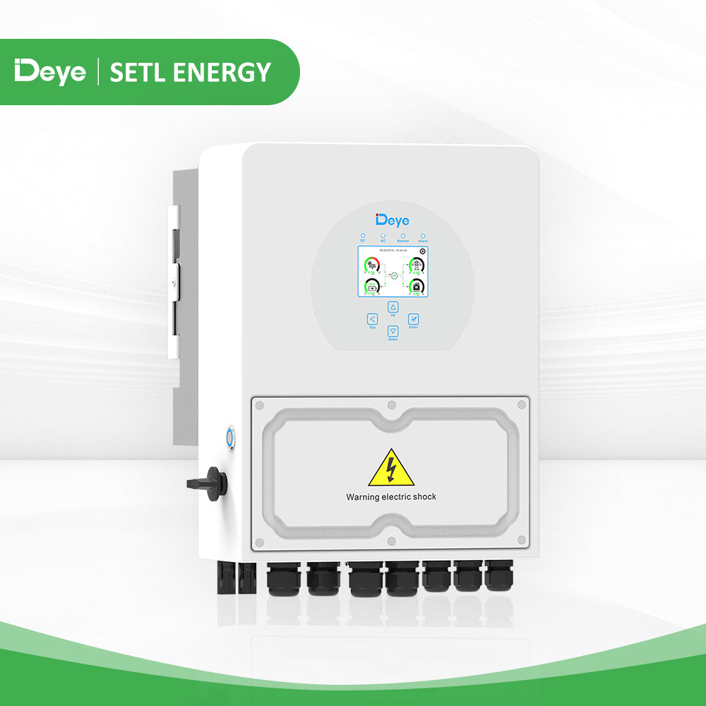 6370W Panel 6KW Hybrid Inverter 16KWH LiFePO4 Battery Kit (Small Home)