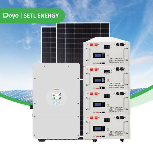 12740W Panel 12KW Hybrid Inverter 64KWH LiFePO4 Battery Kit (Lifestyle Home)
