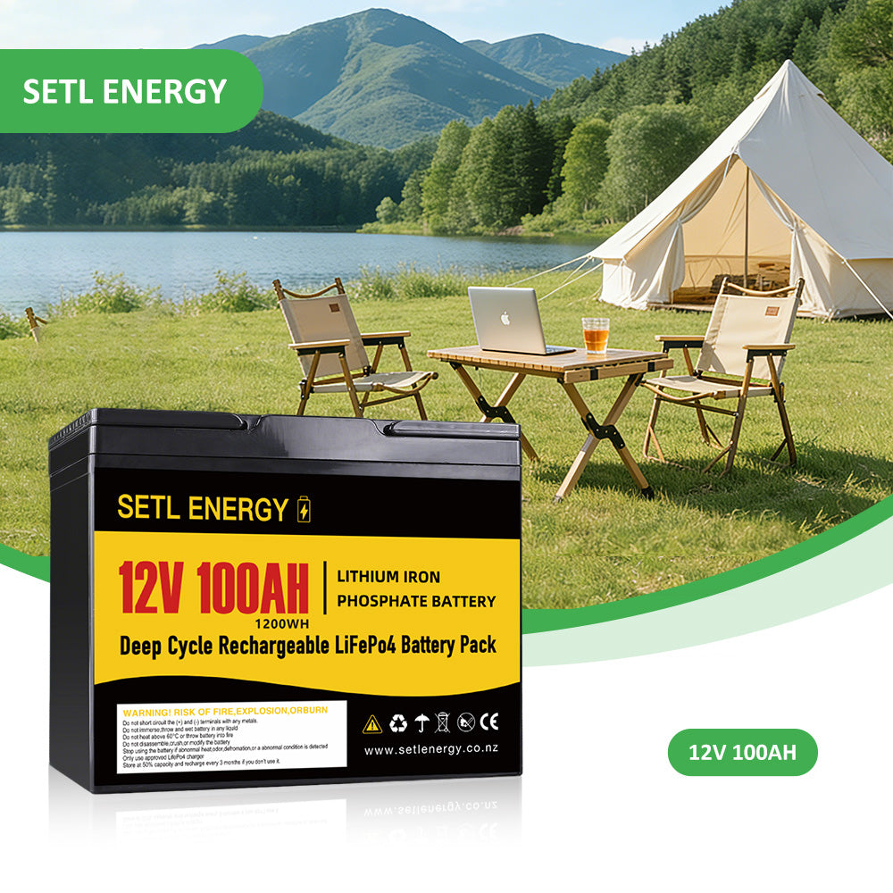 Lithium Phosphate Battery (LiFePo4) 12v 100Ah Bluetooth& Parallel Supported