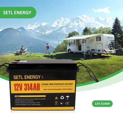 12v 300Ah 314Ah Battery Lithium Phosphate Battery (LiFePo4) BMS included Bluetooth