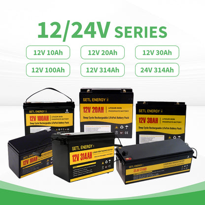 12v 300Ah 314Ah Battery Lithium Phosphate Battery (LiFePo4) BMS included Bluetooth
