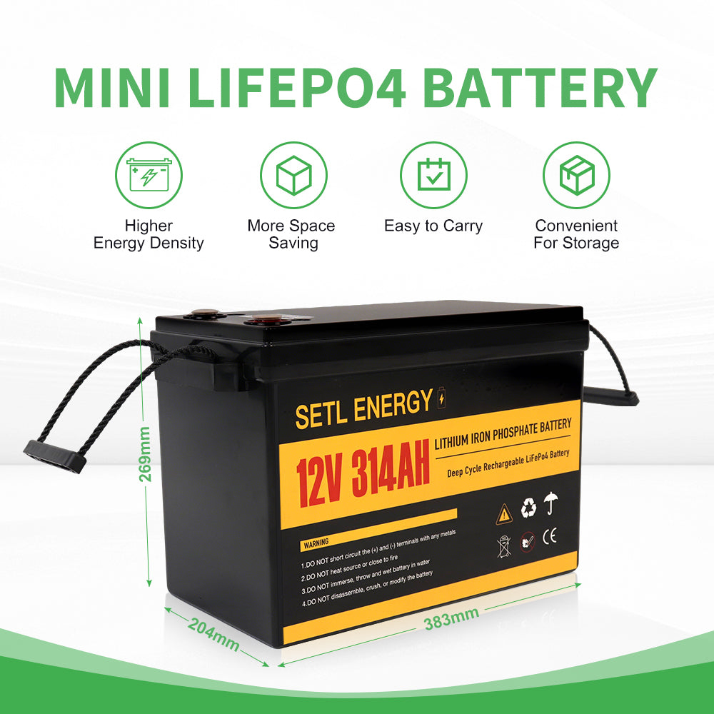 12v 300Ah 314Ah Battery Lithium Phosphate Battery (LiFePo4) BMS included Bluetooth