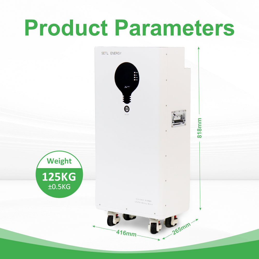 SETL ENERGY 48v Lithium battery (LiFePO4) 51.2v 314ah 16.07kwh Solar Storage System