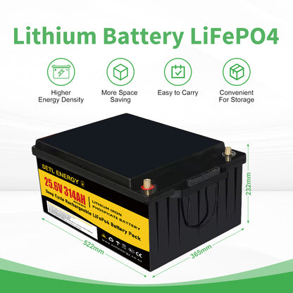 24V314Ah LiFePO4 Lithium battery Truck startup Battery, Marine Battery