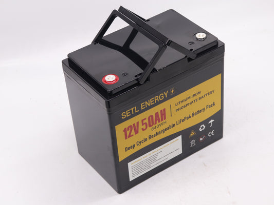 12v 50Ah Battery Lithium Battery LiFePO4 (230mmLx 140Wmmx 211mmH)