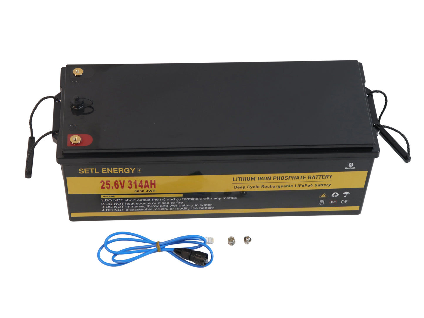 24V314Ah LiFeP Battery - IP67 Waterproof Smart Battery with CAN Communication