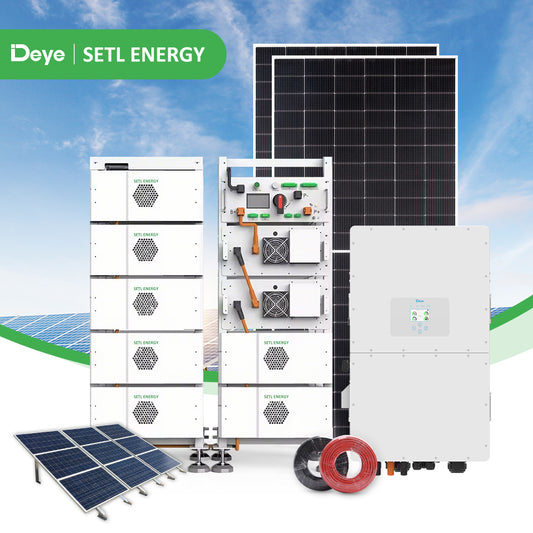 52080W Panel 50KW Hybrid Inverter 144KWH LiFePO4 Battery Kit (Small commercial& Industrial)