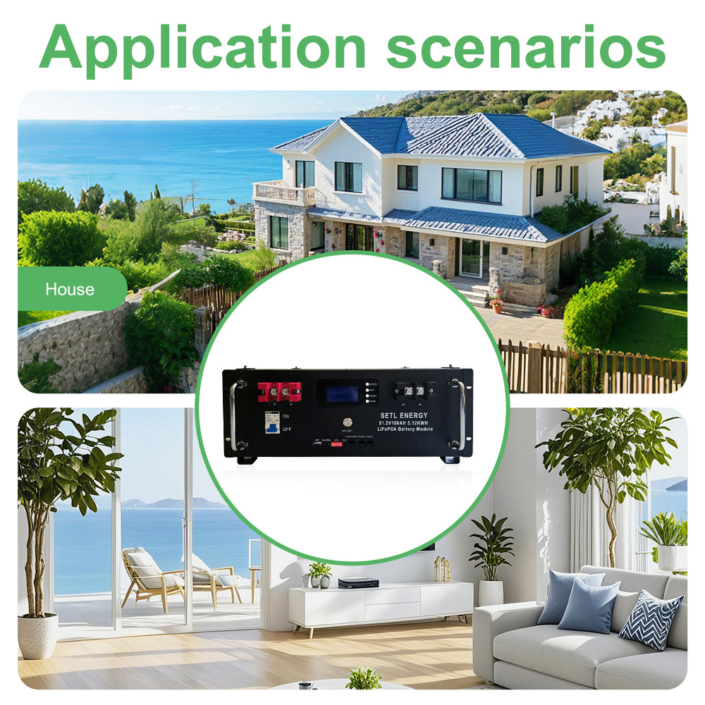 SETL ENERGY 48v 100Ah 51.2v 100Ah Lithium Battery Solar Storage (LifePO4) Powerwall