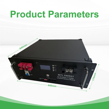 SETL ENERGY 48v 100Ah 51.2v 100Ah Lithium Battery Solar Storage (LifePO4) Powerwall