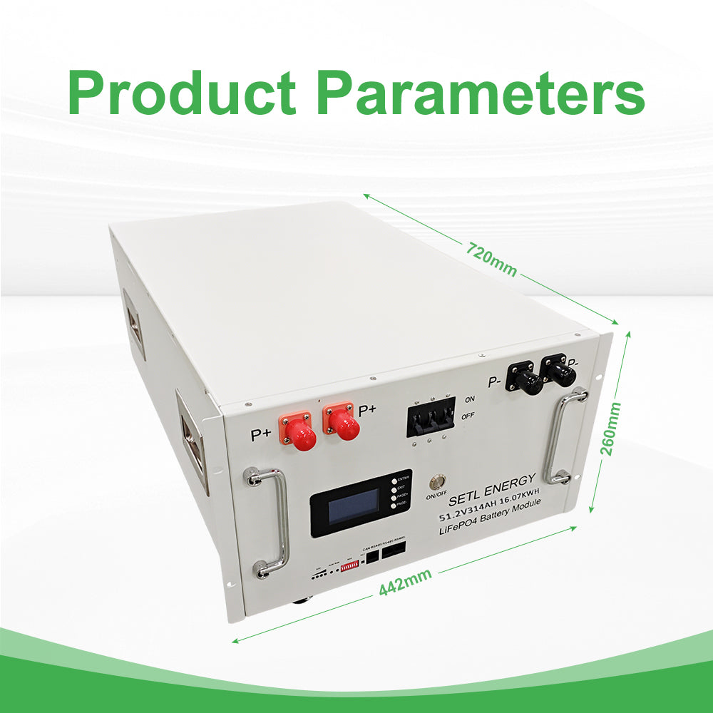 48v 300Ah Lithium battery (LiFePO4) 51.2v 314ah 16.07kwh Solar Storage Energy Storage System