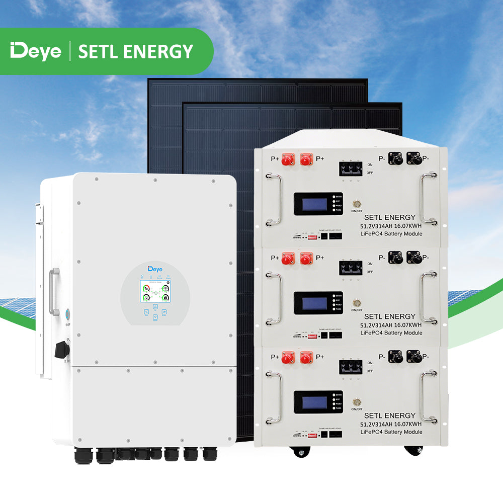12KW Hybrid Inverter 48KWH LiFePO4 Battery Kit (Lifestyle Home)