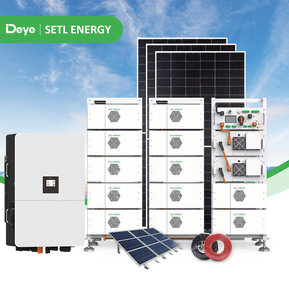 50KW Hybrid Inverter 225KWH LiFePO4 Battery Kit (Small commercial& Industrial)