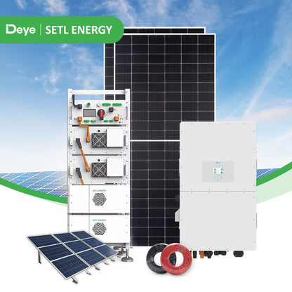 58x620W Panel 50KW Hybrid Inverter 64KWH LiFePO4 Battery Kit (Small commercial& Industrial)