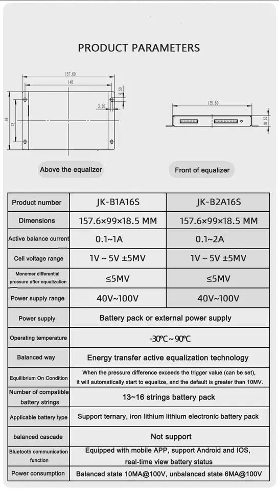 JK 8S-16S 1A Battery Balancer